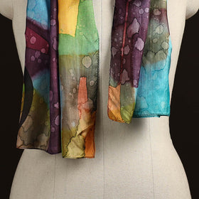 Pure silk tie-dye stole 75 - handcrafted