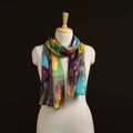 Pure silk tie-dye stole 75 - handcrafted