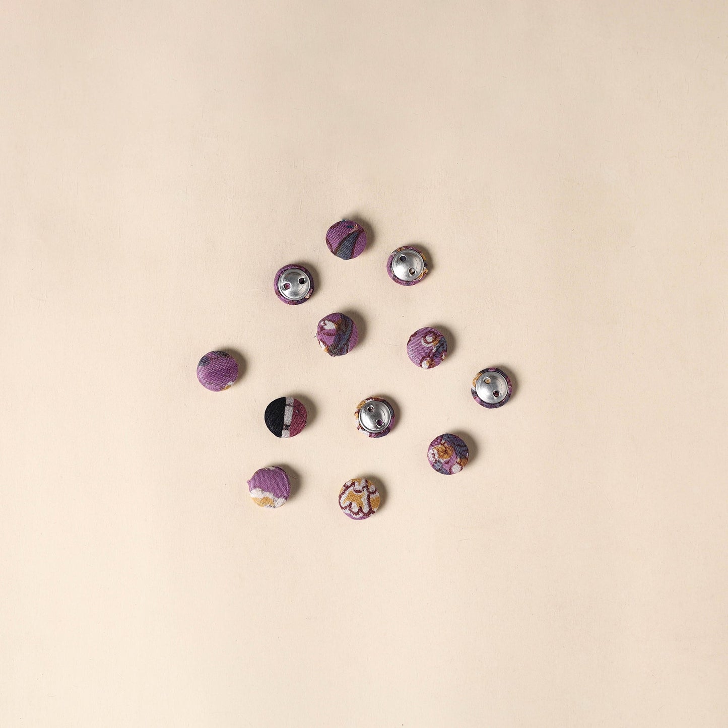  Purple Handmade Fabric Button Small at iTokri