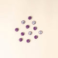  Purple Handmade Fabric Button Small at iTokri