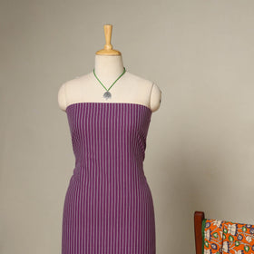 Purple - 2pc cotton unstitched jacquard dress material