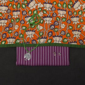 Purple - 2pc cotton unstitched jacquard dress material