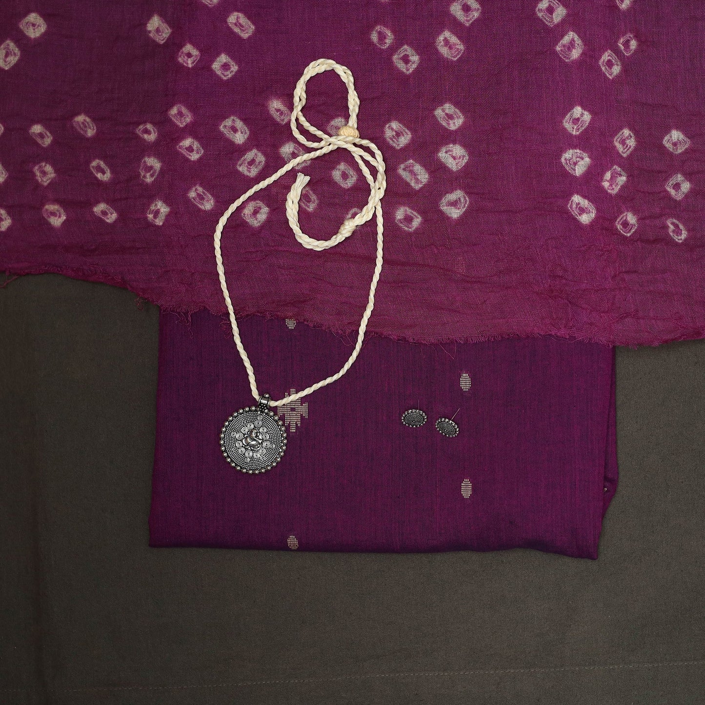 2pc cotton unstitched jacquard dress material