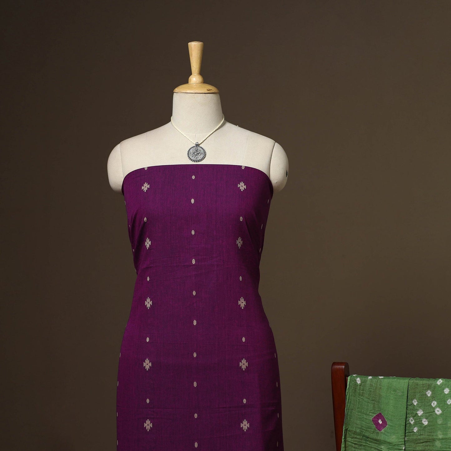 2pc cotton unstitched jacquard dress material