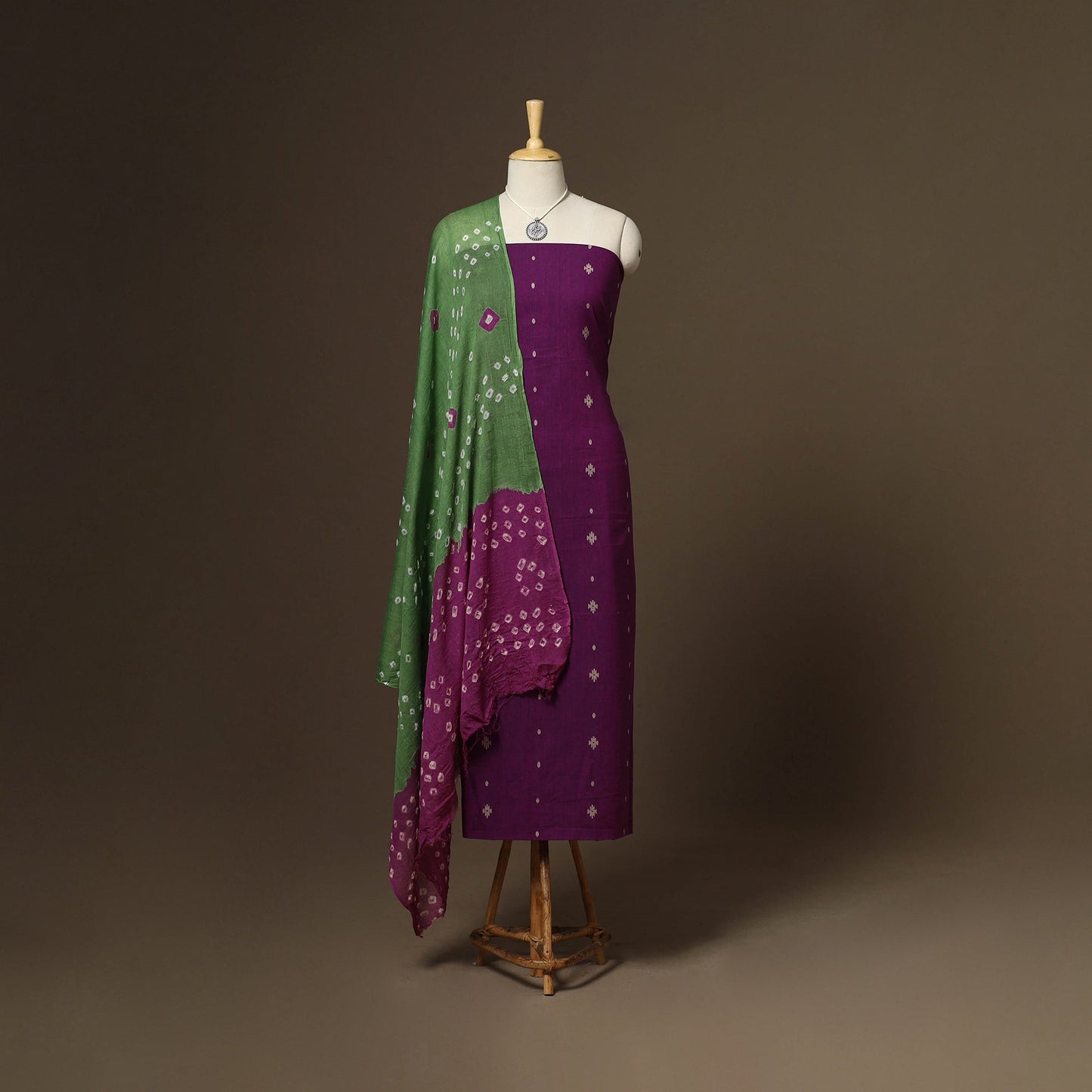 2pc cotton unstitched jacquard dress material