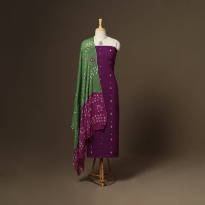 2pc cotton unstitched jacquard dress material