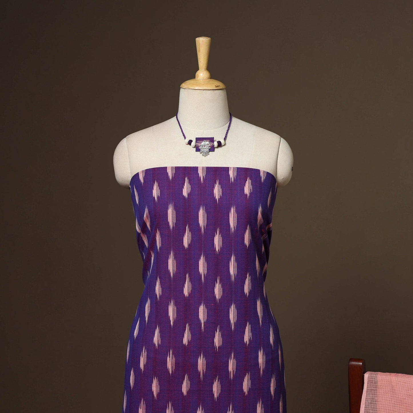 2pc cotton unstitched pochampally ikat dress material