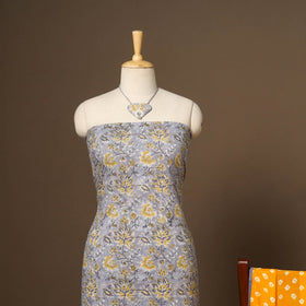 Purple - 2pc cotton unstitched sanganeri dress material