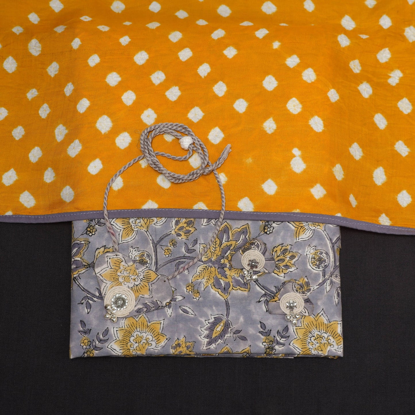 Purple - 2pc cotton unstitched sanganeri dress material