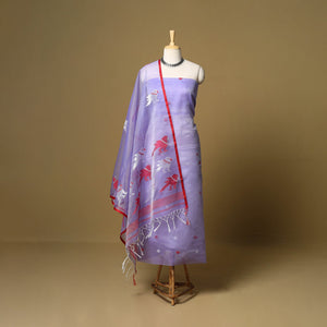 2pc handloom mulberry silk unstitched phulia jamdani dress