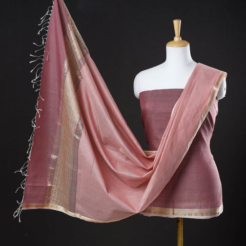 2pc Handloom Silk Cotton Maheshwari Dress Material