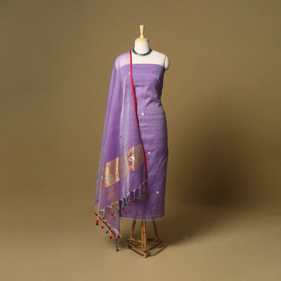 2pc handloom silk cotton unstitched phulia jamdani dress