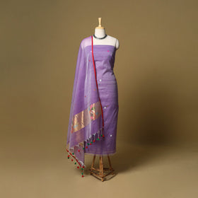 2pc handloom silk cotton unstitched phulia jamdani dress