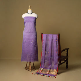 2pc handloom silk cotton unstitched phulia jamdani dress