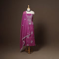 Purple - 2pc kota doria cotton unstitched lucknow