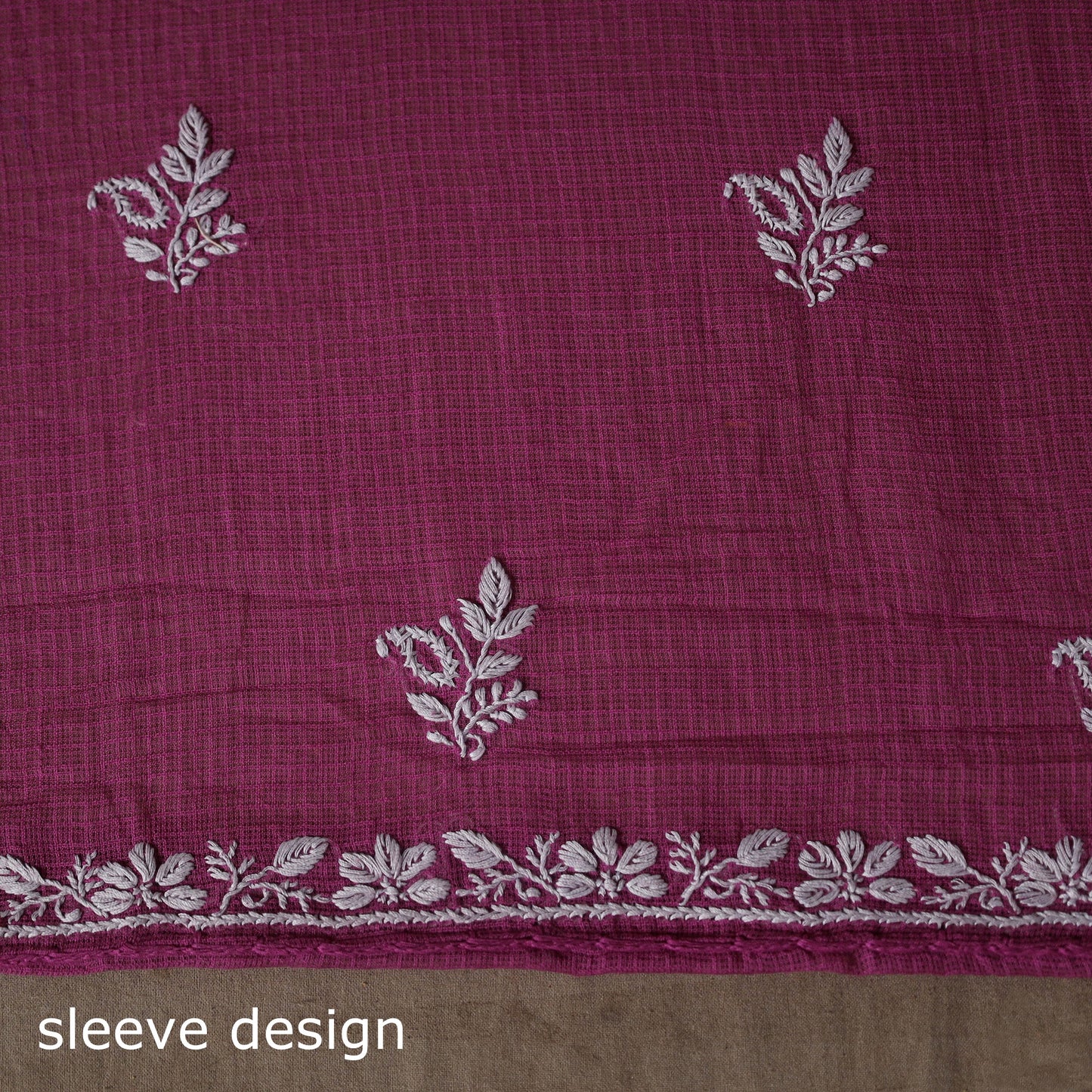Purple - 2pc kota doria cotton unstitched lucknow