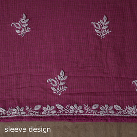 Purple - 2pc kota doria cotton unstitched lucknow