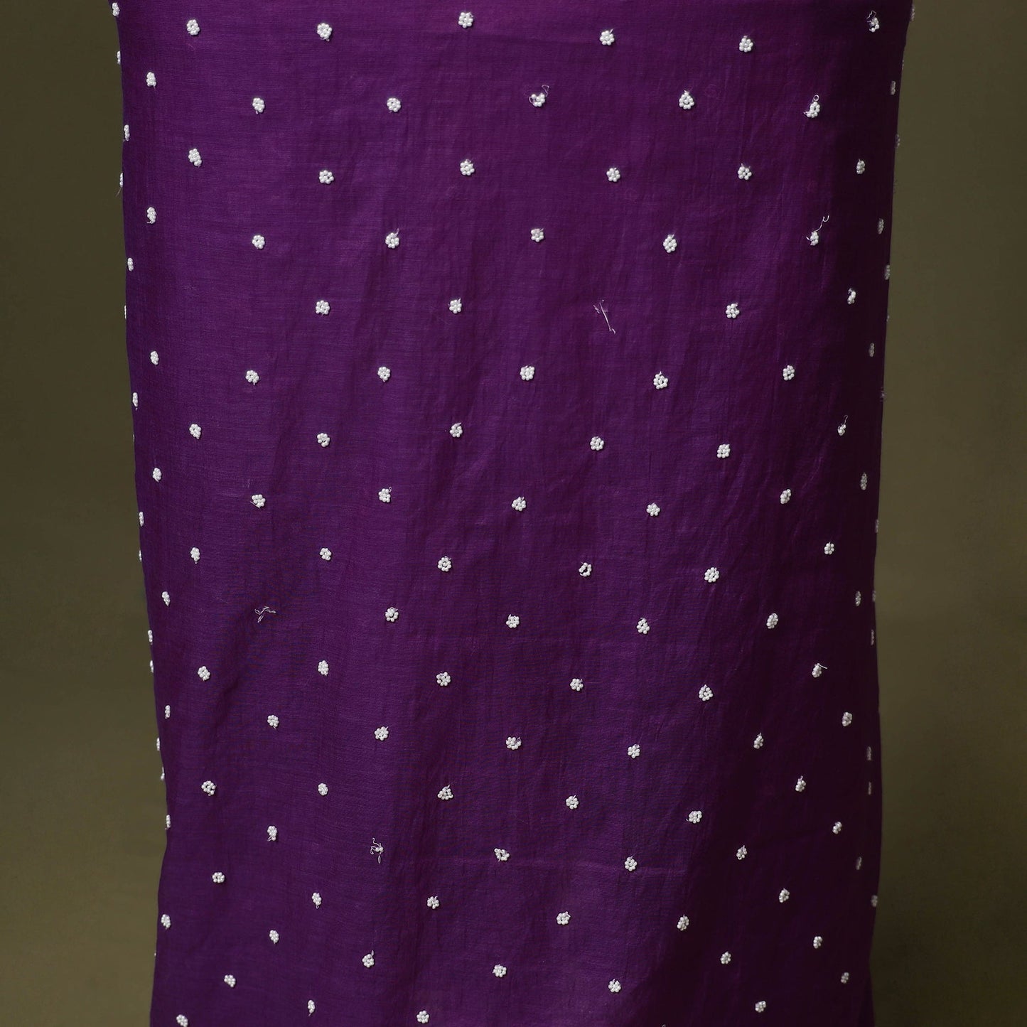 Purple - 2pc mul chanderi unstitched chikankari dress