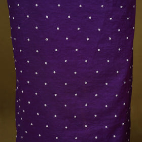 Purple 2pc Mul Chanderi Unstitched Chikankari Dress Material