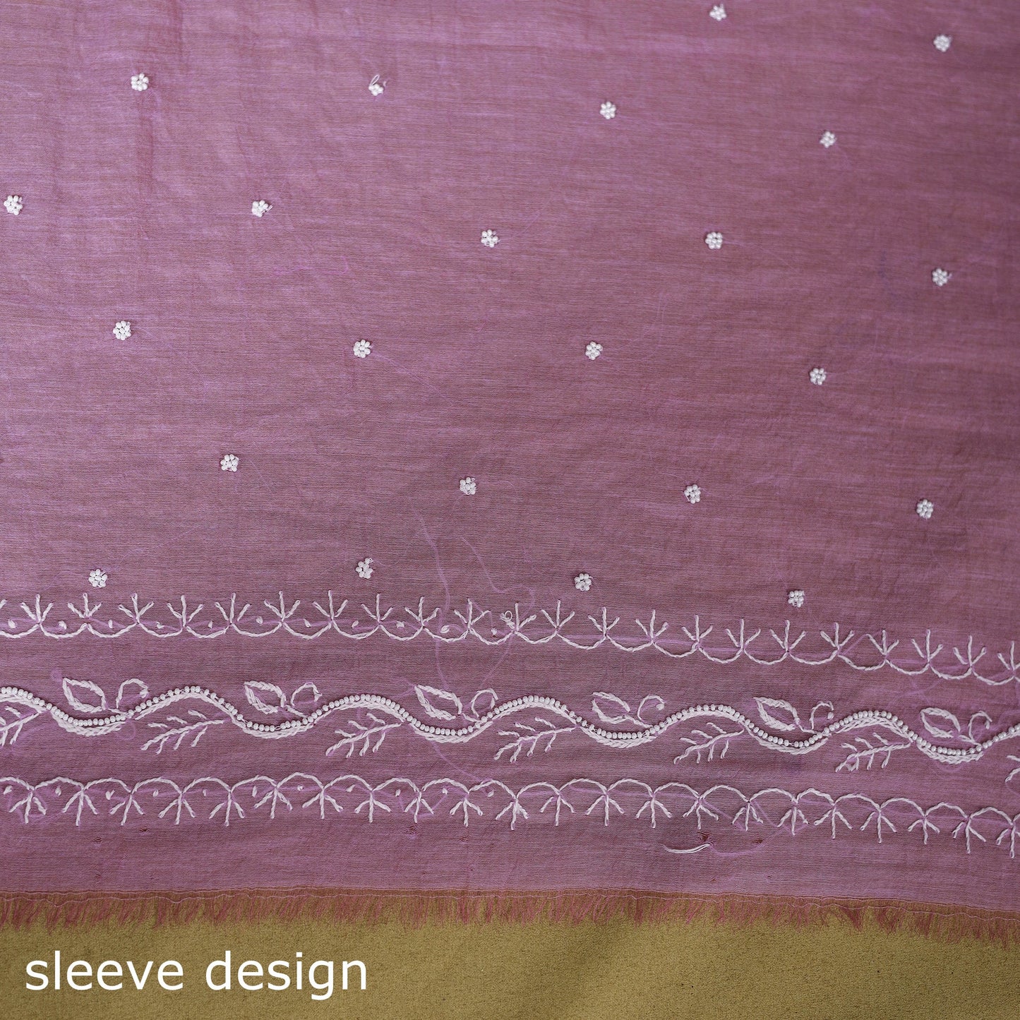 Purple - 2pc mul chanderi unstitched chikankari dress