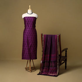 2pc natural dyed maheshwari silk unstitched bagh dress