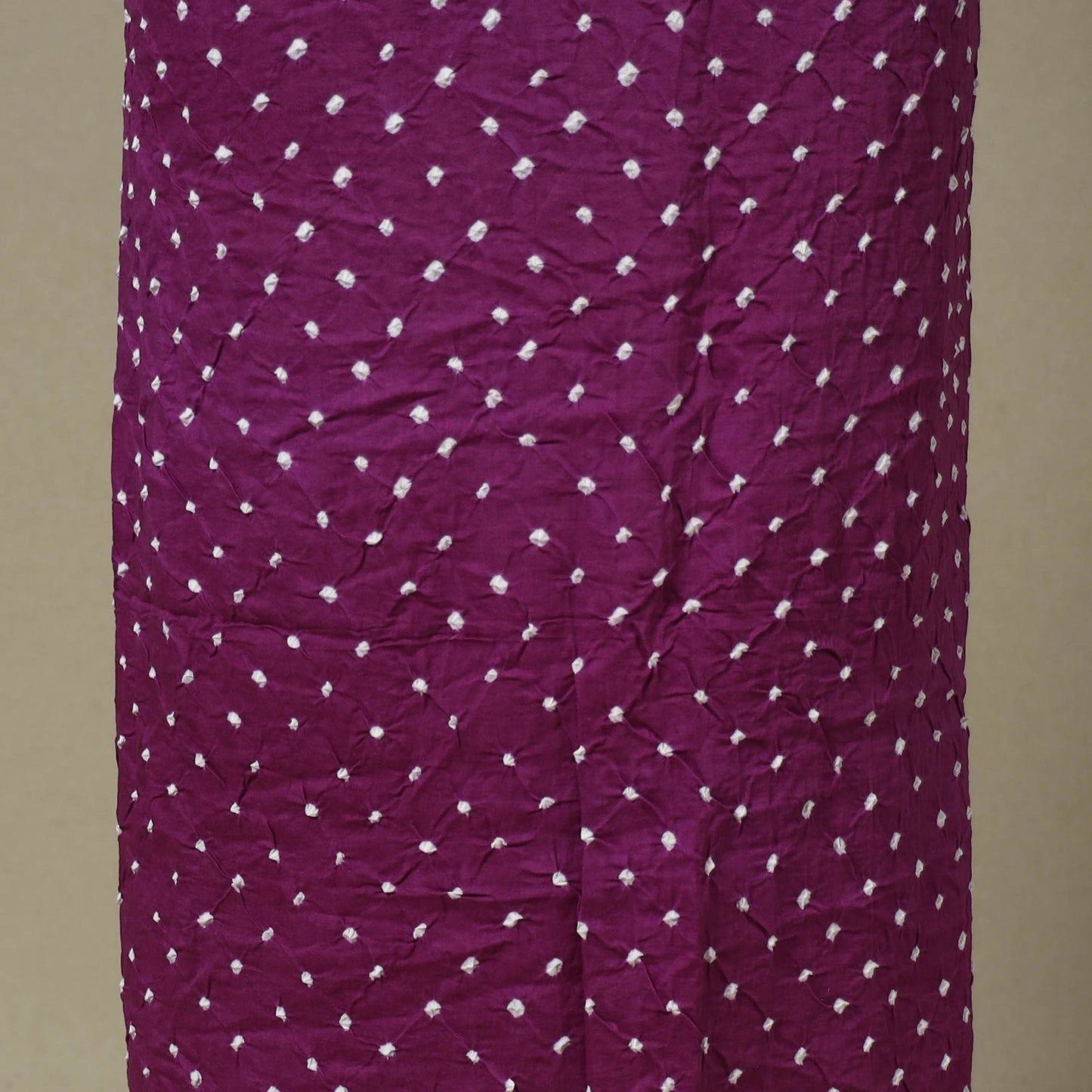 Purple 2pc Unstitched Bandhani Dress Material with Jewellery Set