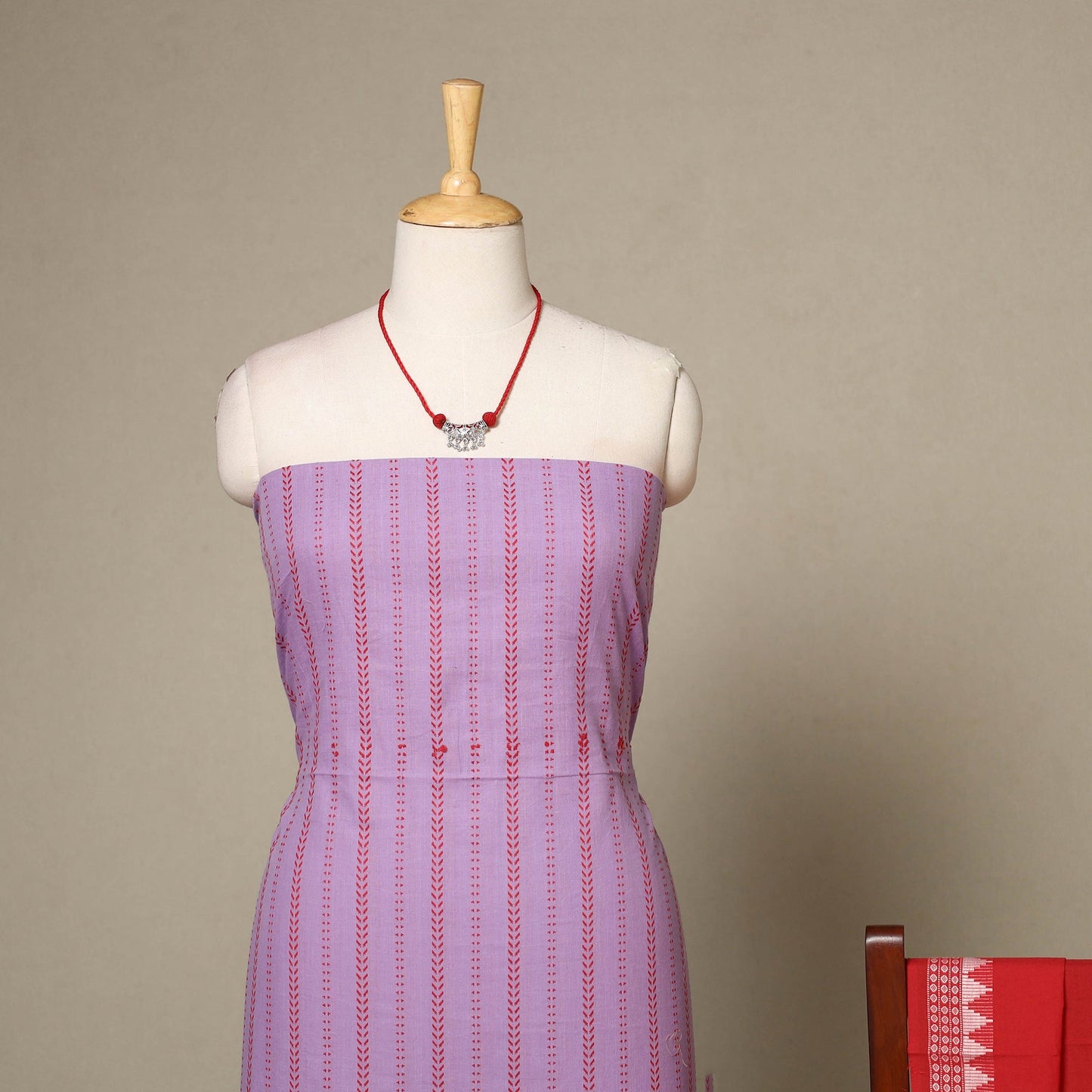 Purple - 2pc unstitched jacquard dress material