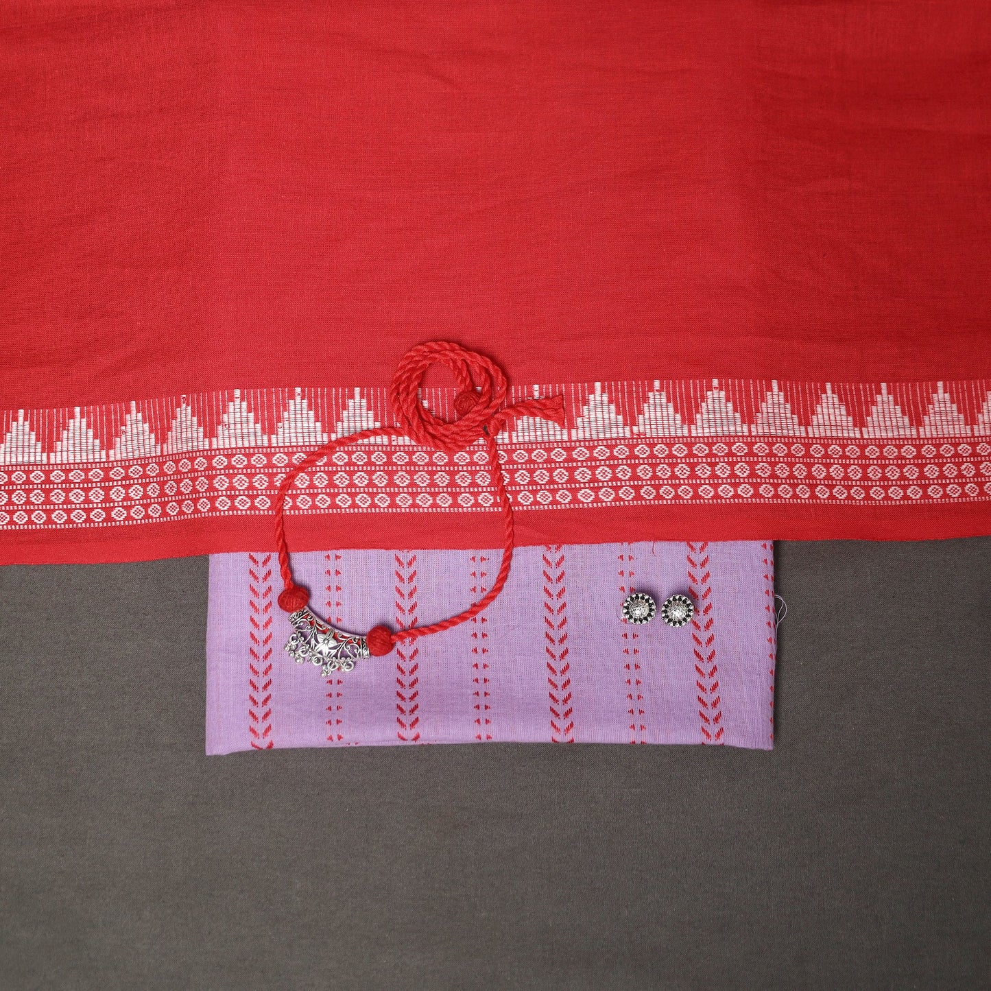 Purple - 2pc unstitched jacquard dress material