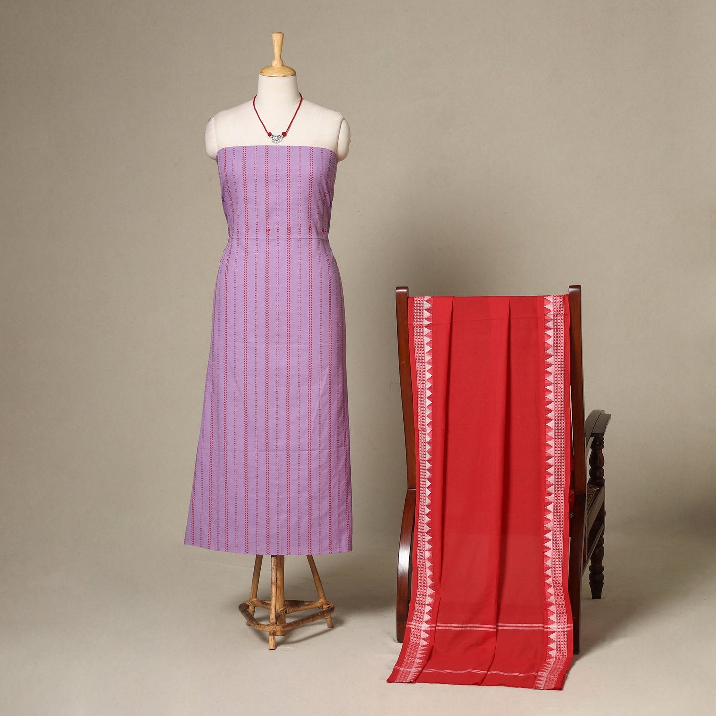 Purple - 2pc unstitched jacquard dress material