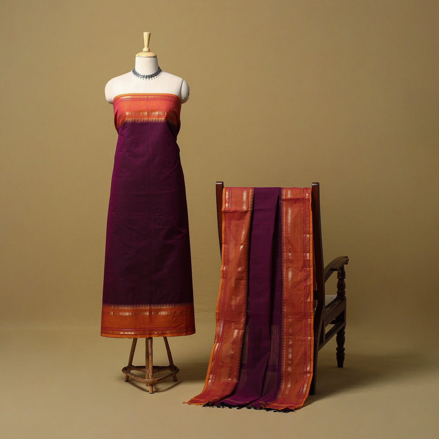 2pc unstitched kandangi chettinad cotton dress material 10