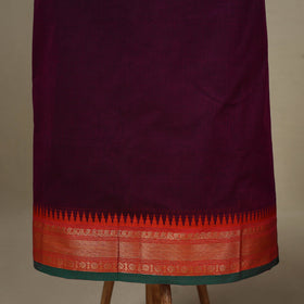 Purple - 2pc unstitched kandangi chettinad cotton dress