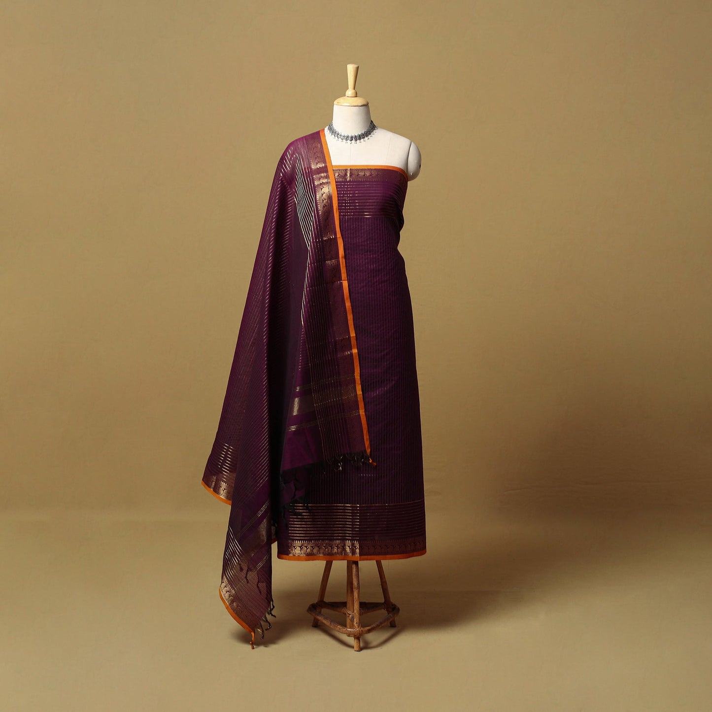 2pc unstitched kandangi chettinad cotton dress material 28