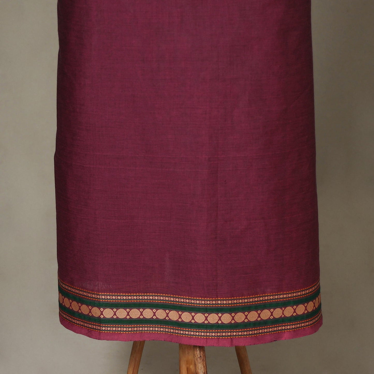 Purple - 2pc unstitched kandangi chettinad cotton dress