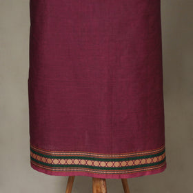Purple - 2pc unstitched kandangi chettinad cotton dress
