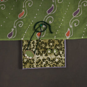 Purple 2pc Unstitched Plain Dress Material with Jewellery Set