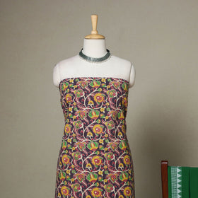 Purple - 2pc unstitched printed cotton kalamkari dress