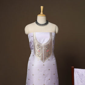 Purple - 3pc bangalore silk paithani dress material 03
