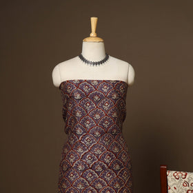 3pc chanderi silk unstitched hand bagru dress material 31