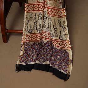 3pc chanderi silk unstitched hand bagru dress material 31