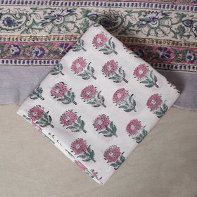 Purple - 3pc chanderi silk unstitched sanganeri dress