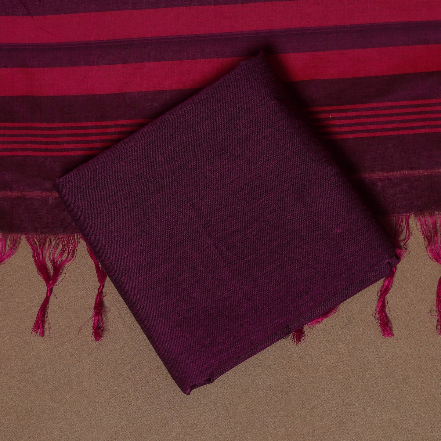 Purple - 3pc cotton unstitched dharwad dress material 13