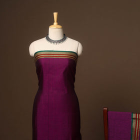 Purple - 3pc cotton unstitched dharwad dress material 13