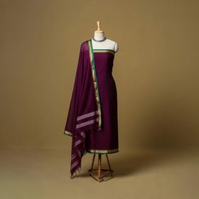 3pc cotton unstitched dharwad dress material with border 08