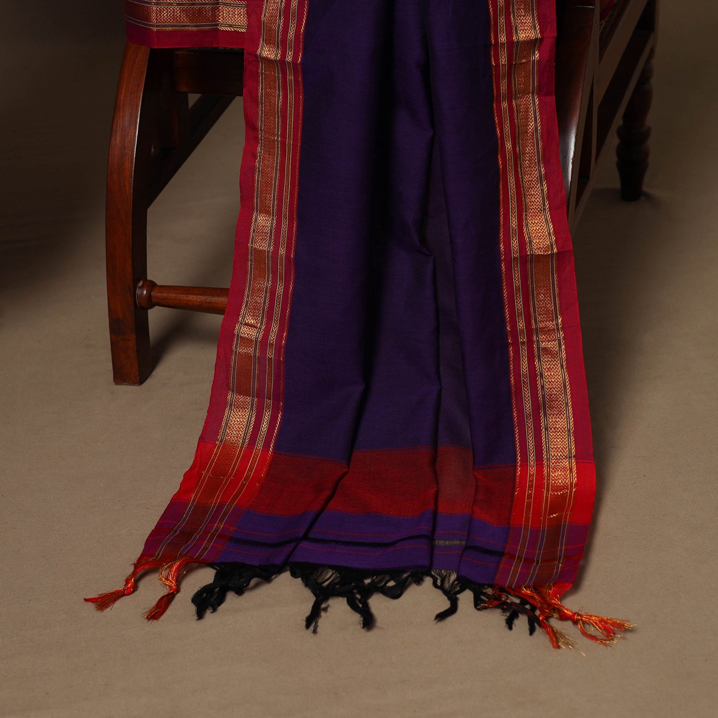 Purple - 3pc cotton unstitched dharwad dress material