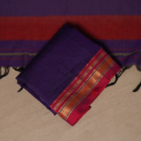 Purple - 3pc cotton unstitched dharwad dress material