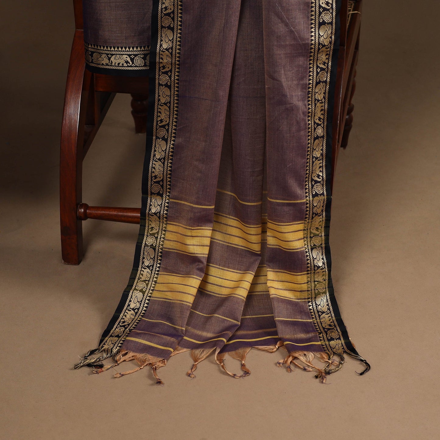 Purple - 3pc cotton unstitched dharwad dress material