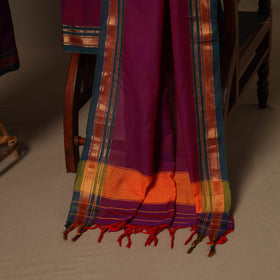 Purple - 3pc cotton unstitched dharwad dress material