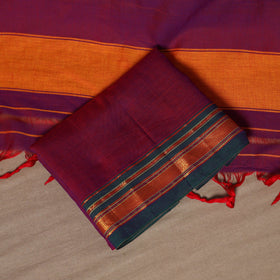 Purple - 3pc cotton unstitched dharwad dress material