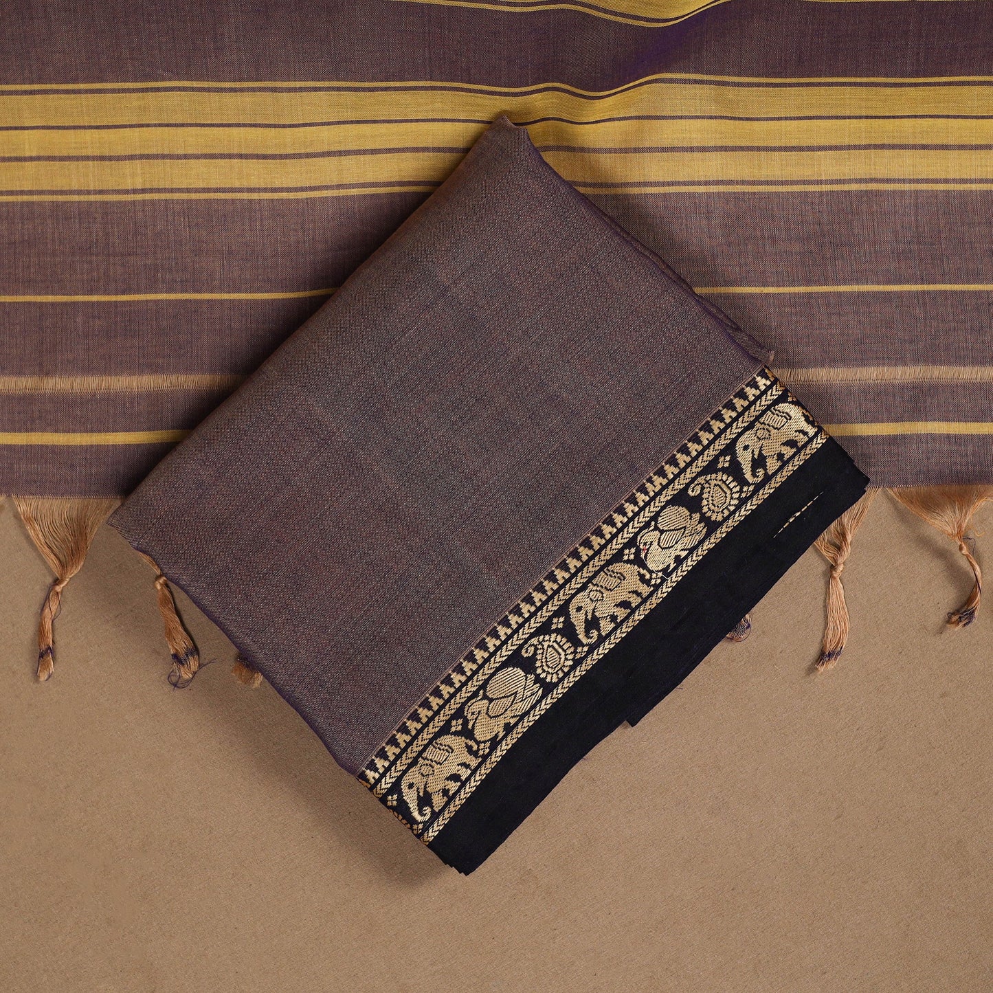 Purple - 3pc cotton unstitched dharwad dress material