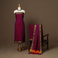 Purple - 3pc cotton unstitched dharwad dress material